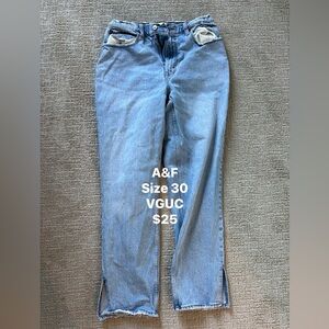 Abercrombie & Fitch Women's Classic Blue Straight Leg Jeans